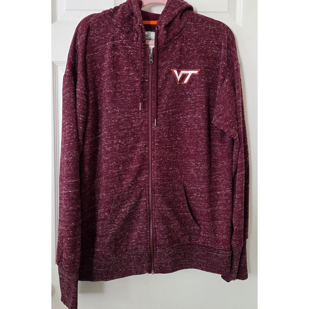 Colosseum Virginia Tech Hokies Zipper Hoodie Women's Size XL